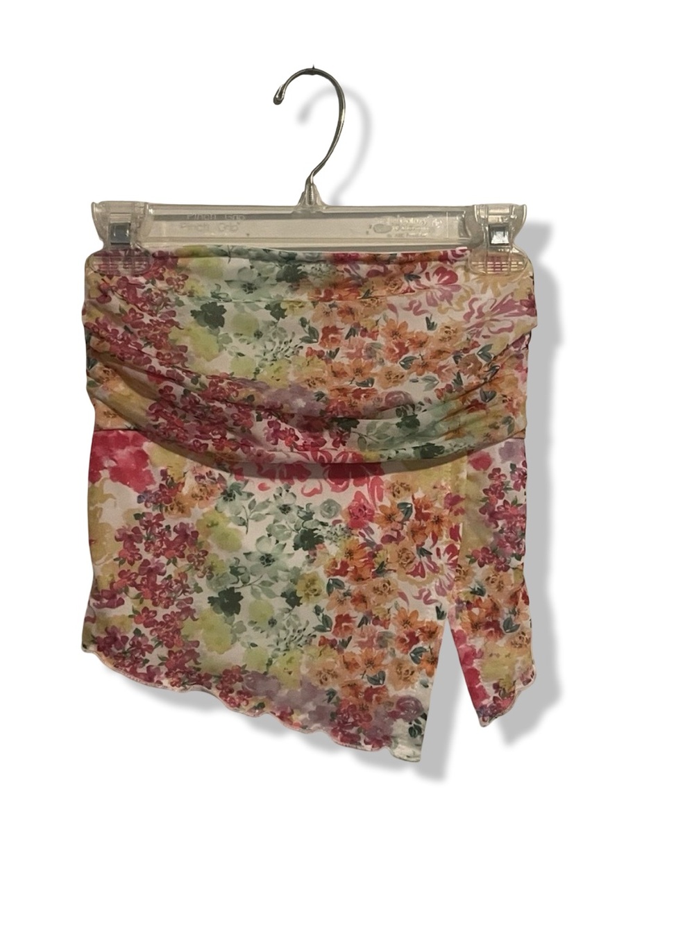 SHEIN Floral Tube Top in Pink, Yellow, Green Multicolor